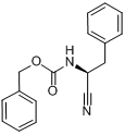 N-苄氧羰基-L-苯丙氨腈; N-[(1S)-1-氰基-2-苯乙基]氨基甲酸苄酯分子式结构图