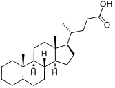 5-β-胆烷酸;5-β-胆烷酸;5β-胆烷-24-酸；胆烷酸分子式结构图