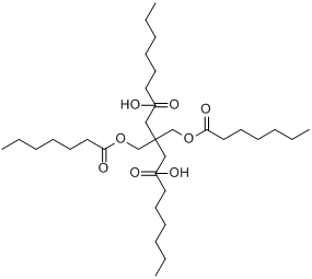 季戊四醇四正庚酸酯;季戊四醇四正庚酸酯;四正庚酸季戊四醇酯；季戊四醇四庚酸酯；庚酸季戊四醇酯分子式结构图