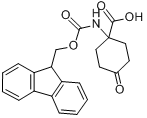 N-FMOC-AMINO-4-KETOCYCLOHEXYLCARBOXYLIC ACID分子式结构图