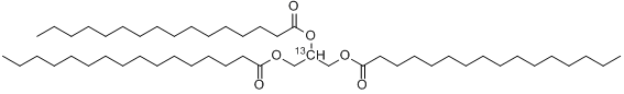 三棕榈酸甘油酯-2-13C分子式结构图