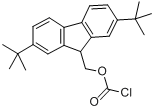 2,7-二叔丁基-9-芴甲基氯甲酸酯分子式结构图