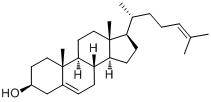 链甾醇;3β-羟基-5,24-胆甾二烯分子式结构图