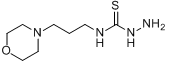 4-[3-(4-吗啉)丙基]-3-氨基硫脲;4-[3-(4-吗啉)丙基]-3-硫代氨基脲;4-[3-(4-吗啉)丙基]-3-硫代氨基脲, 98+%分子式结构图