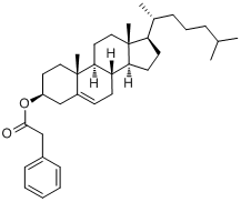 胆固醇苯乙酸酯;胆甾醇苯乙酸酯;胆固醇乙酸苯酯分子式结构图