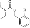 除草丹;S-(2-氯苄基)-N，N-二乙基硫代氨基甲酸酯；甲基杀草丹；旱草丹；坪草丹；拦草净；931；B-3356分子式结构图