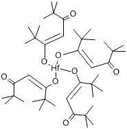 四(2,2,6,6-四甲基-3,5-庚烷二酸铪分子式结构图