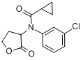 酯菌胺;2-[N-(3-氯苯基)环丙基酰胺]-γ-丁内酯分子式结构图