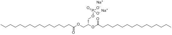 1,2-二软脂酰基-sn-甘油基-3-膦钠盐分子式结构图