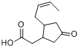 (±)-茉莉酸;(±)-1α,2β-3-氧-2-(顺-2-戊烯基)环戊烷乙酸分子式结构图