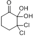 3,3-二氯-2,2-二羟基环己酮分子式结构图