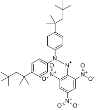 2,2-二(4-叔辛基苯基)-1-苦肼基,自由基分子式结构图