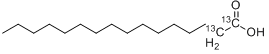 棕榈酸-1,2-13C2分子式结构图