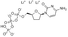 5ˊ-三磷酸-2ˊ,3ˊ-二脱氧胞苷三锂盐;5ˊ-三磷酸-2ˊ,3ˊ-二脱氧胞苷三锂盐;2ˊ,3ˊ-二脱氧胞苷-5ˊ-三磷?分子式结构图