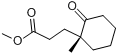 (R)-(+)-2-(2-甲酯基乙基)-2-甲基环己酮分子式结构图