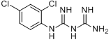 1-(2,4-二氯苯基)双胍盐酸盐分子式结构图