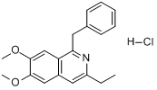 盐酸莫沙维林; 盐酸去甲氧罂粟碱; 1-苄基-3-乙基-6,7-二甲氧基异喹啉盐酸盐分子式结构图