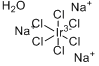 六氯铱酸钠(Ⅲ)水合物;六氯合铱(Ⅲ)酸钠(水合物);氯亚铱(Ⅲ)酸钠(水合物)；六氯合铱酸钠分子式结构图