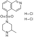 1-(5-硫代异喹啉)-3-甲基哌嗪二盐酸盐分子式结构图