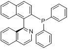 (S)-(-)-1-(2-Diphenylphosphino-1-naphthyl)isoquinoline分子式结构图