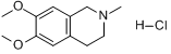 2-甲基-6,7-二甲氧基-1,2,3,4-四氢异喹啉盐酸盐分子式结构图