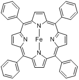 间-四苯基卟吩氯化铁(III);四苯基卟啉铁;间-四苯基卟吩氯化铁;间-四苯基卟吩氯化铁(III)分子式结构图