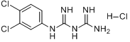 1-(3,4-二氯苯基)缩二胍盐酸盐分子式结构图