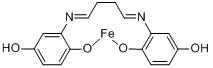 N,N-双(5-羟基水杨基)乙二胺铁(II)分子式结构图