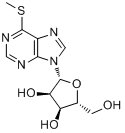 6-甲硫基嘌呤核苷;6-(甲硫基)-9-β-D-呋喃核糖-9H-嘌呤分子式结构图