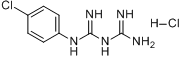 1-(4-氯苯基)双胍盐酸盐;1-(4-氯苯基)双胍盐酸盐;分子式结构图