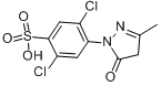 1-(2,5-二氯-4-硫代苯基)-3-甲基-5-吡唑酮分子式结构图