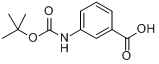 3-(Boc-氨基)苯甲酸分子式结构图