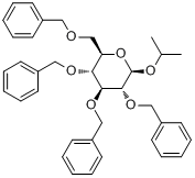 2,3,4,6-四-O-苯甲基-β-D-异丙基吡喃葡萄糖苷分子式结构图