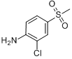 2-氯-4-甲基磺酰苯胺分子式结构图