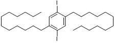 1,4-双十二烷基-2,5-二碘苯分子式结构图