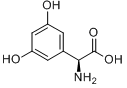 (S)-3,5-二羟基苯基甘氨酸分子式结构图