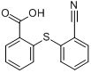 2-(2-氰基苯基硫代)苯甲酸分子式结构图