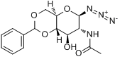 2-乙酰氨基-4,6-亚苄基-2-脱氧-β-D-半乳糖-1-叠氮化物分子式结构图