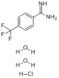 盐酸-4-(三氟甲氧基)苯甲脒二水分子式结构图