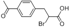 4-乙酰基-α-溴代氢化肉桂酸分子式结构图