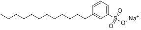 3-十二烷基苯磺酸钠盐英文名称：Benzenesulfonicacid,3-dodecyl-,sodiumsalt分子式结构图