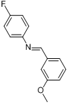 N-(3-甲氧基苯亚甲基)-4-氟苯胺分子式结构图