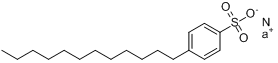 4-十二烷基苯磺酸钠盐英文名称：Benzenesulfonicacid,4-dodecyl-,sodiumsalt分子式结构图