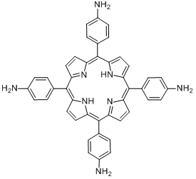 5,10,15,20-四(4-氨基苯)-21H,23H-卟啉分子式结构图