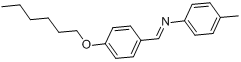 N-(4-己氧基亚苄基)-4-甲基苯胺分子式结构图