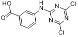 2-(3-羧基苯胺基)-4,6-二氯-1,3,5-三嗪分子式结构图