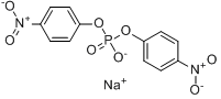 双(4-硝基苯基)磷酸钠盐分子式结构图