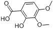 2-羟基-3,4-二甲氧基苯甲酸分子式结构图
