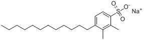 十二烷基二甲基苯磺酸钠英文名称：dodecyldimethyl-benzenesulfonicacisodiumsalt分子式结构图