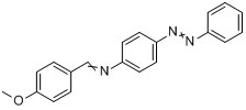 p-甲氧基苄烯-p-苯基偶氮苯胺分子式结构图